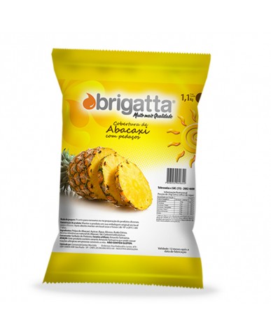 Cobertura Abacaxi  c/ pedaços 1,100kg Brigatta